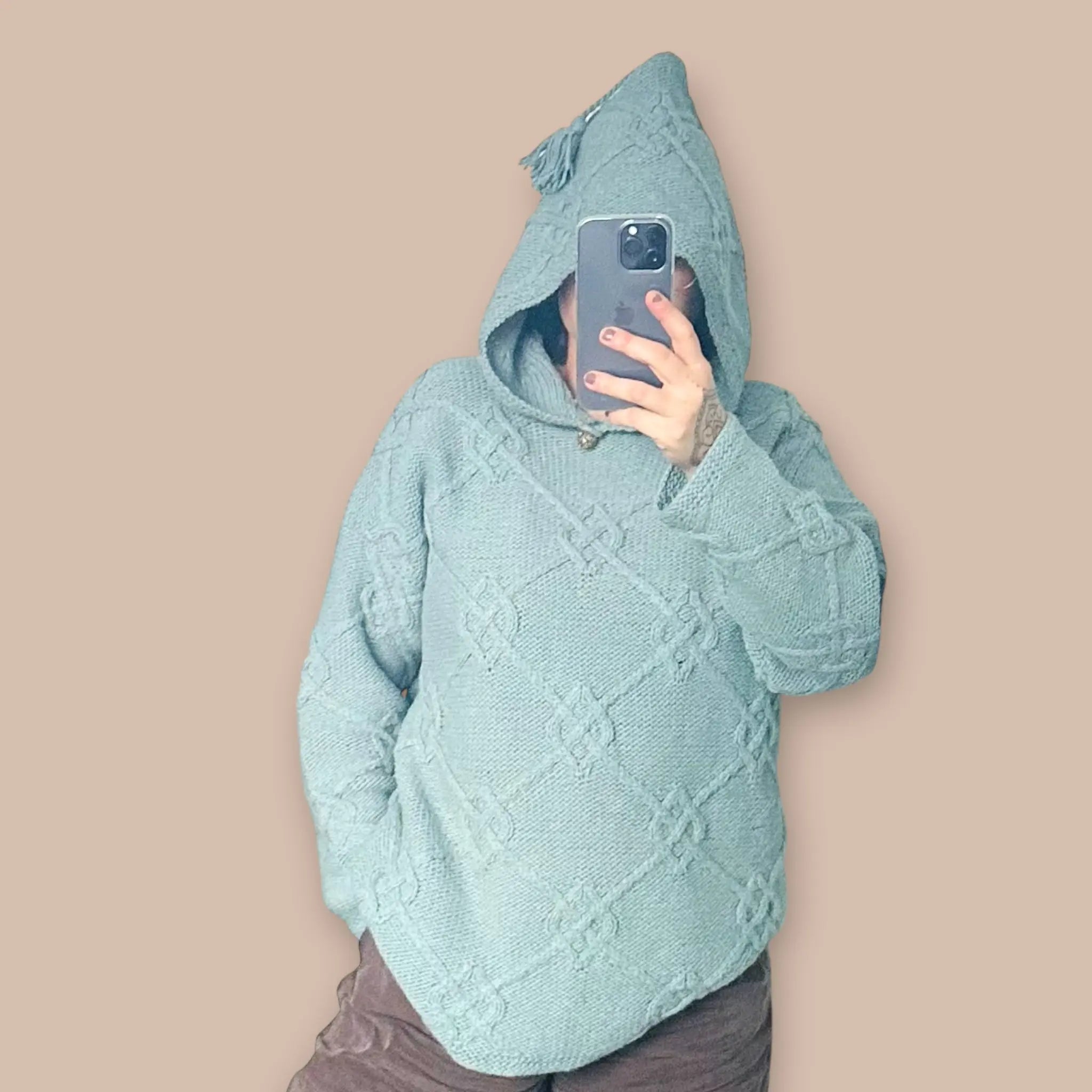 Hand Made villapaita S-L Bloomy Moon