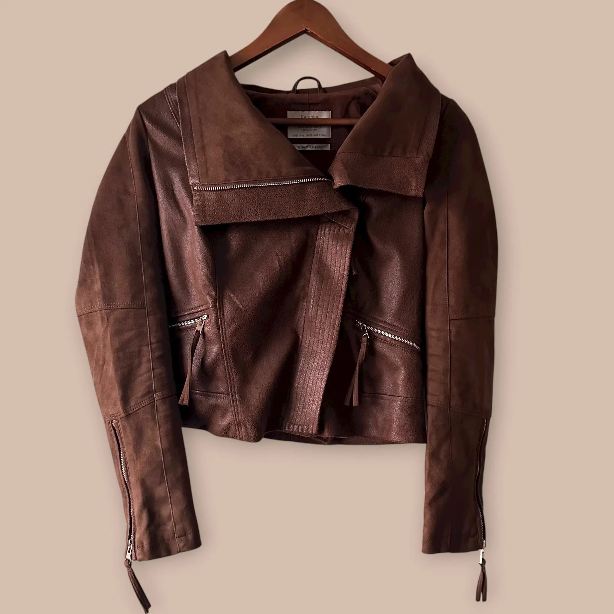 Bershka bikertakki M Bloomy Moon