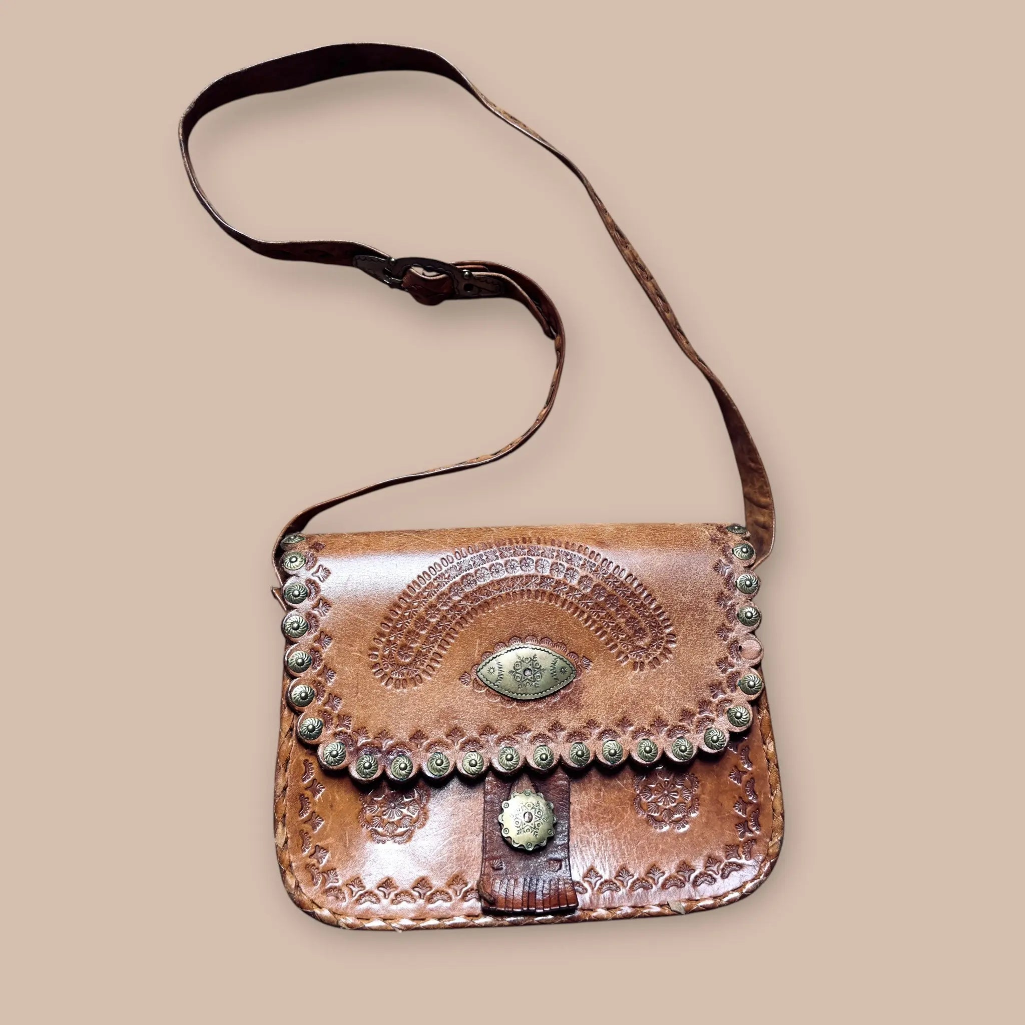 Vintage nahkalaukku Bloomy Moon