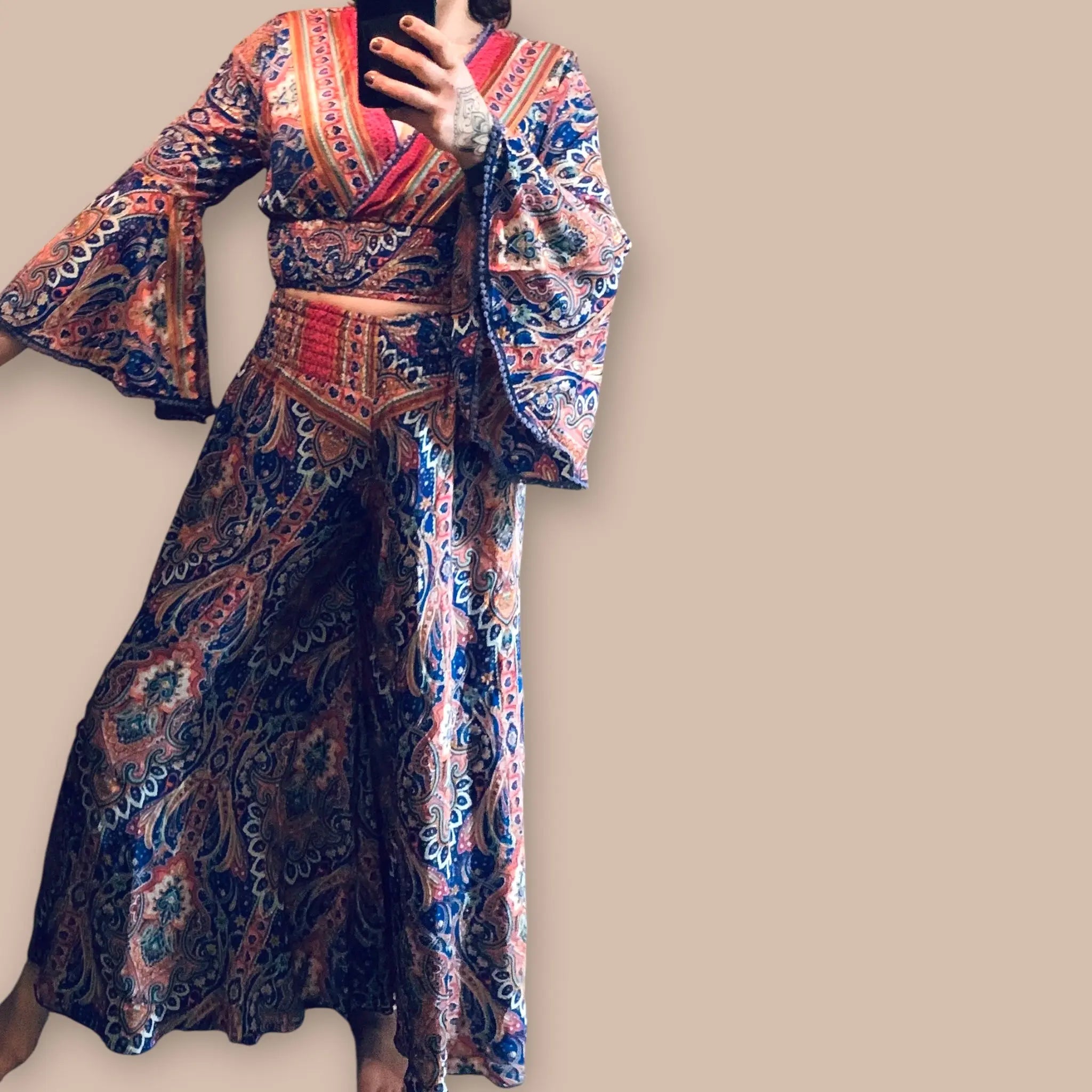 Corte Hindu silkkihousut (Freesize) Bloomy Moon