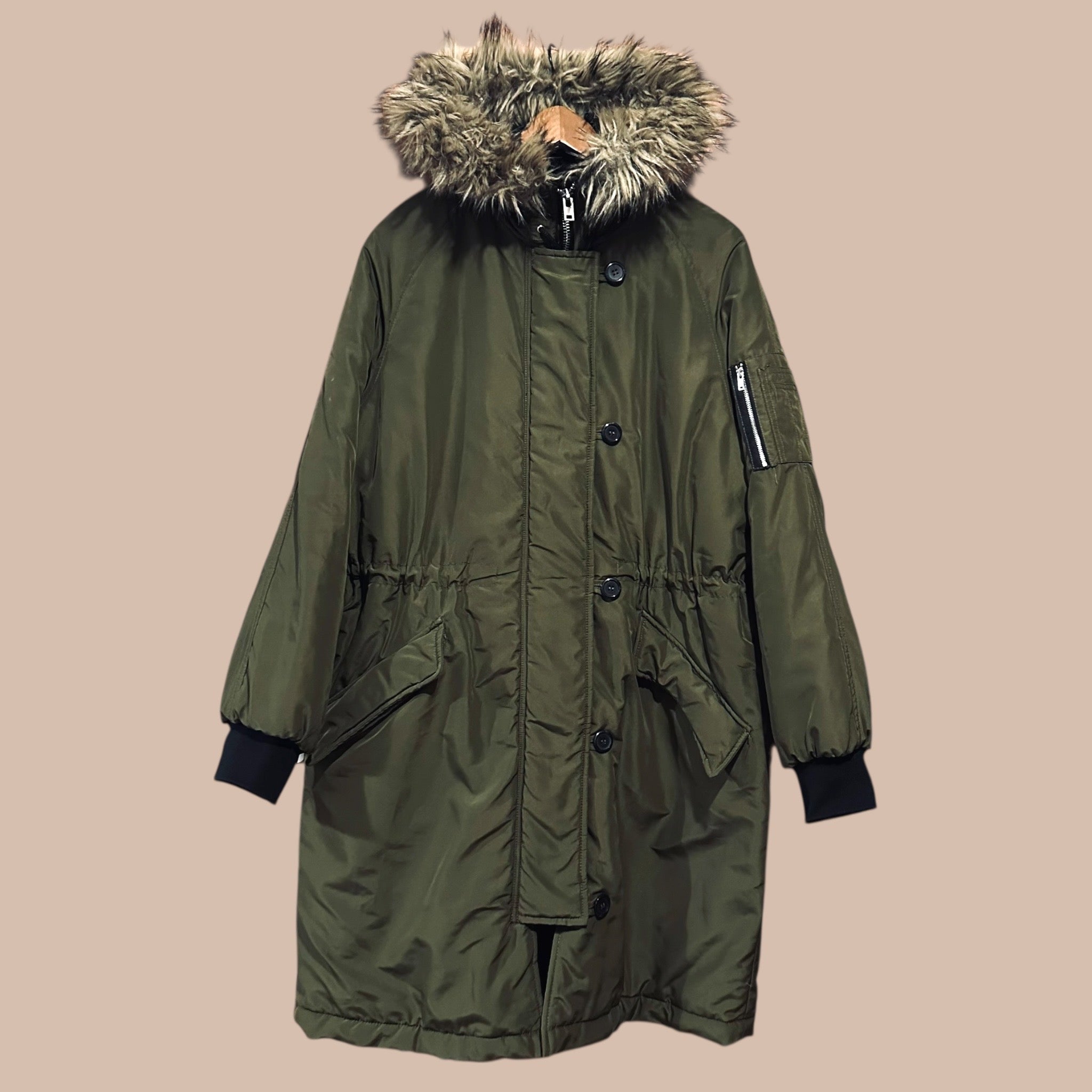 H&M pitkä talvitakki M Bloomy Moon