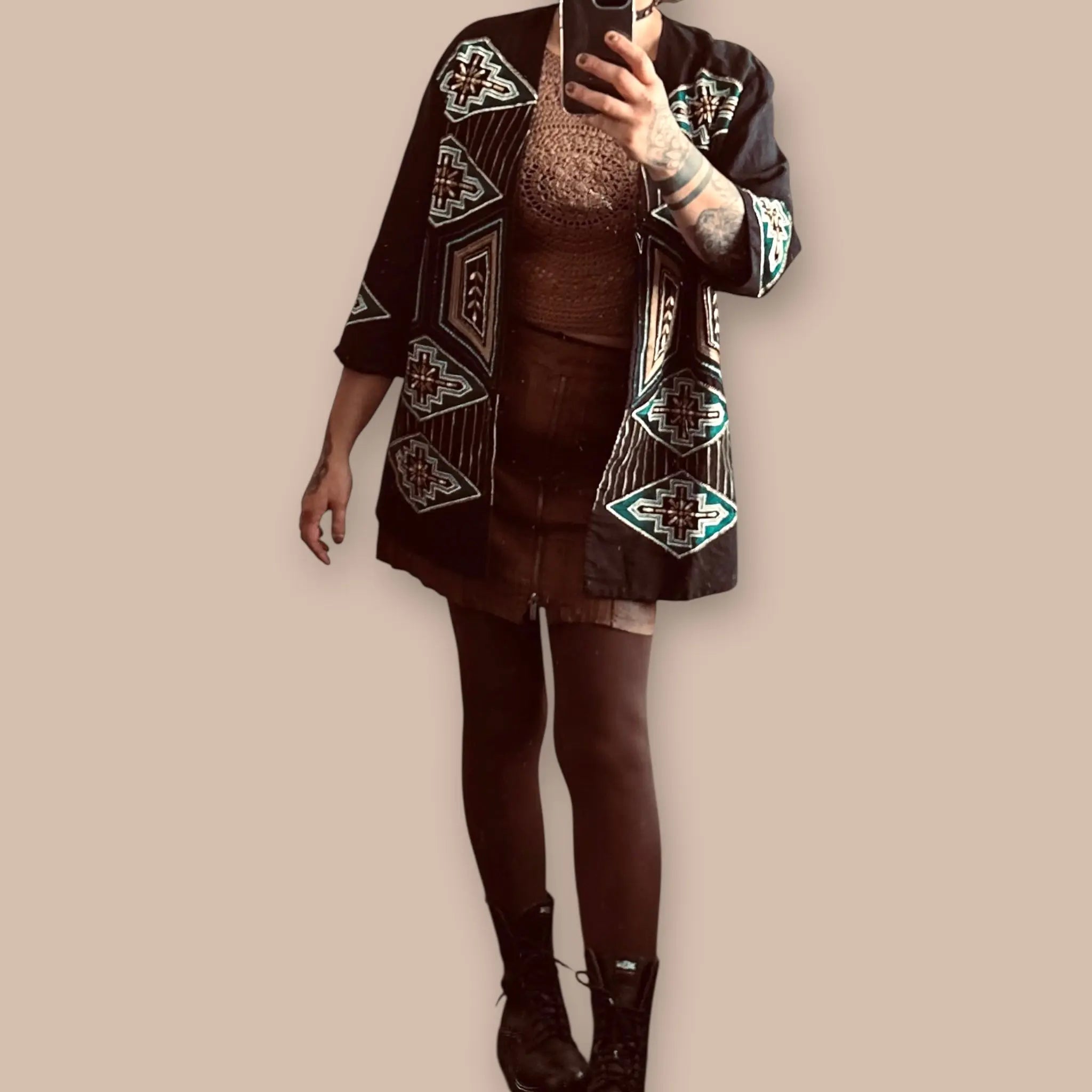 H&M kimonotakki 38 Bloomy Moon