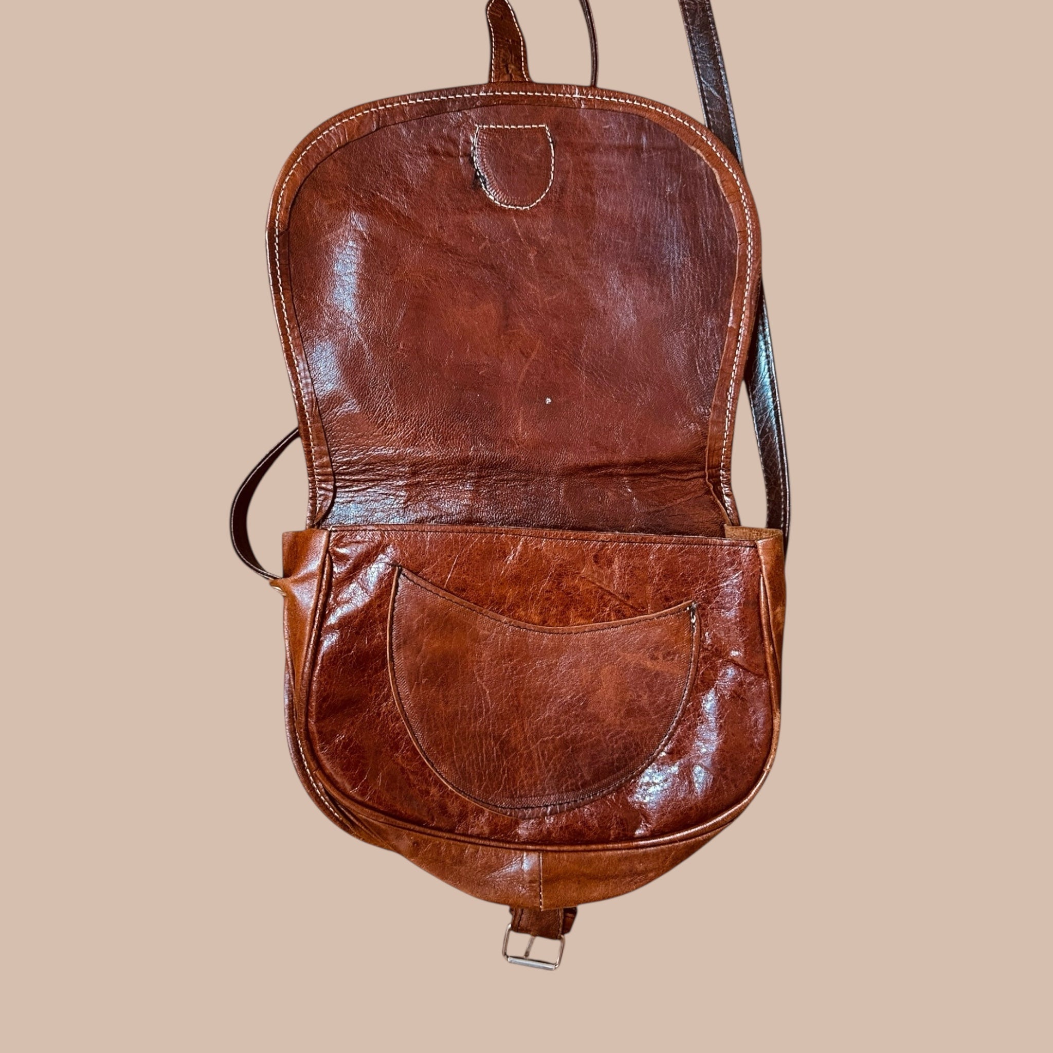 Vintage nahkalaukku Bloomy Moon