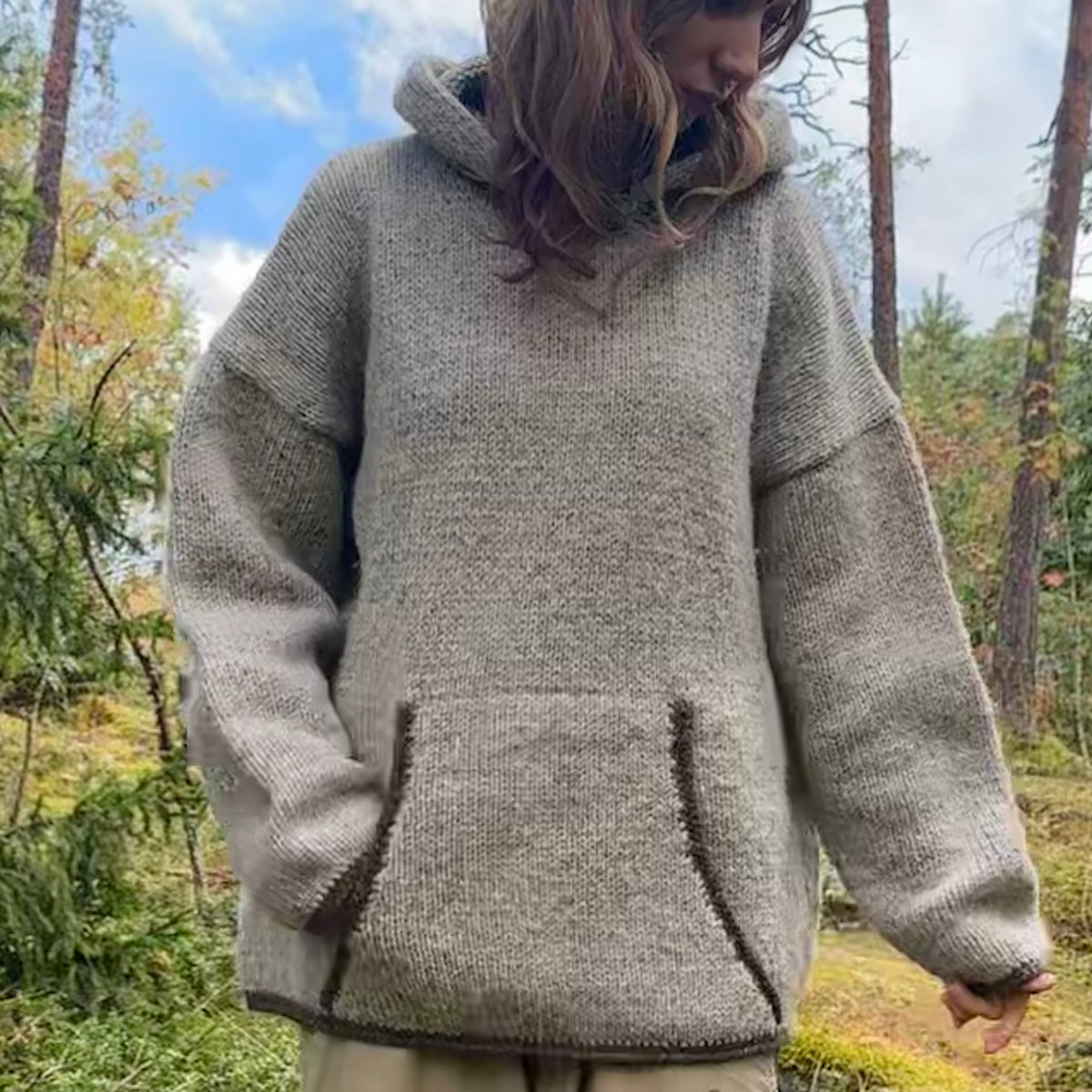 Paksu villainen takki L