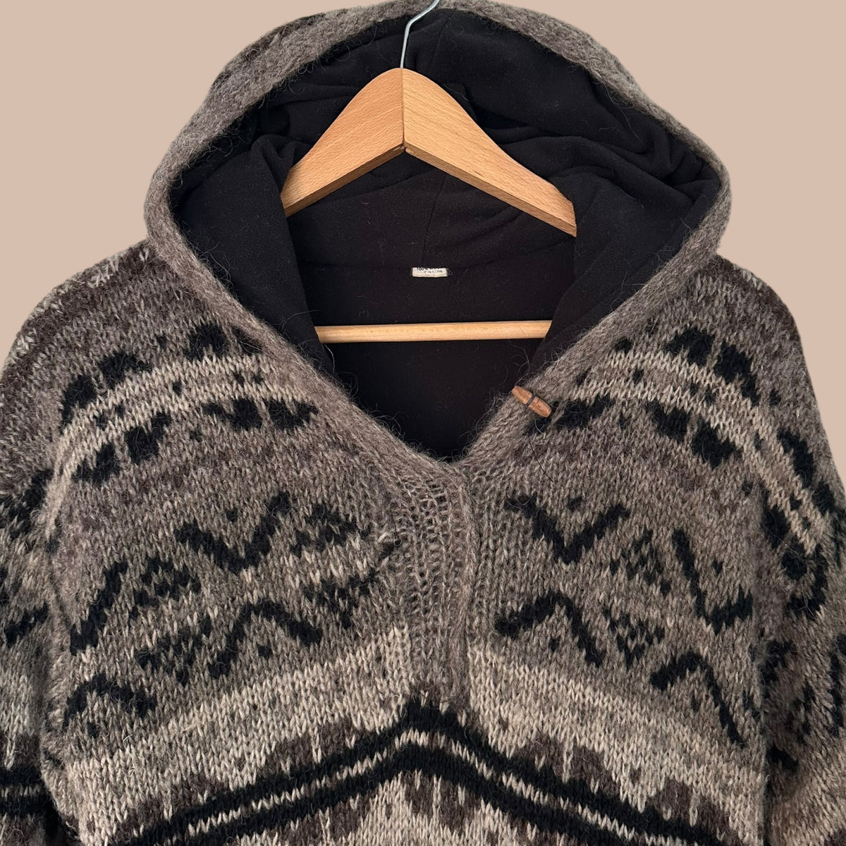 Fleecevuorinen villahuppari M/L