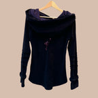 Violetti velourhuppari Bloomy Moon