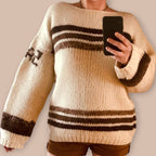 Handmade villapaita XL Bloomy Moon