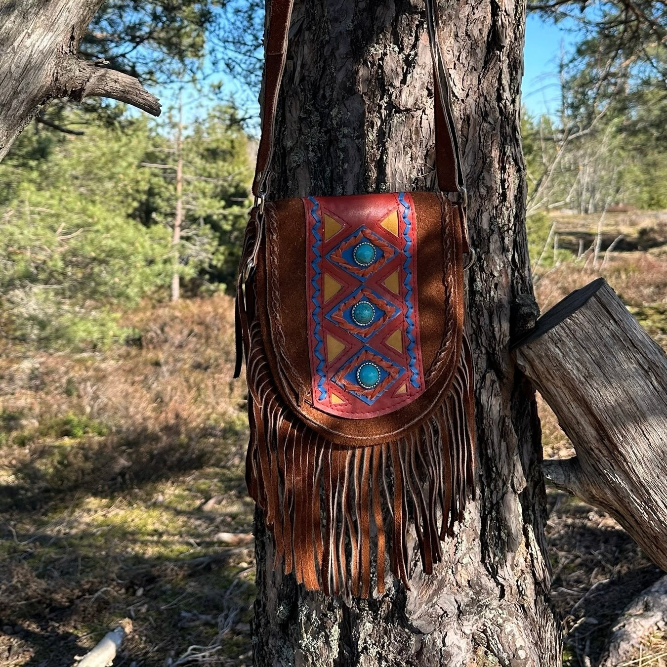 Handmade mokkalaukku Bloomy Moon
