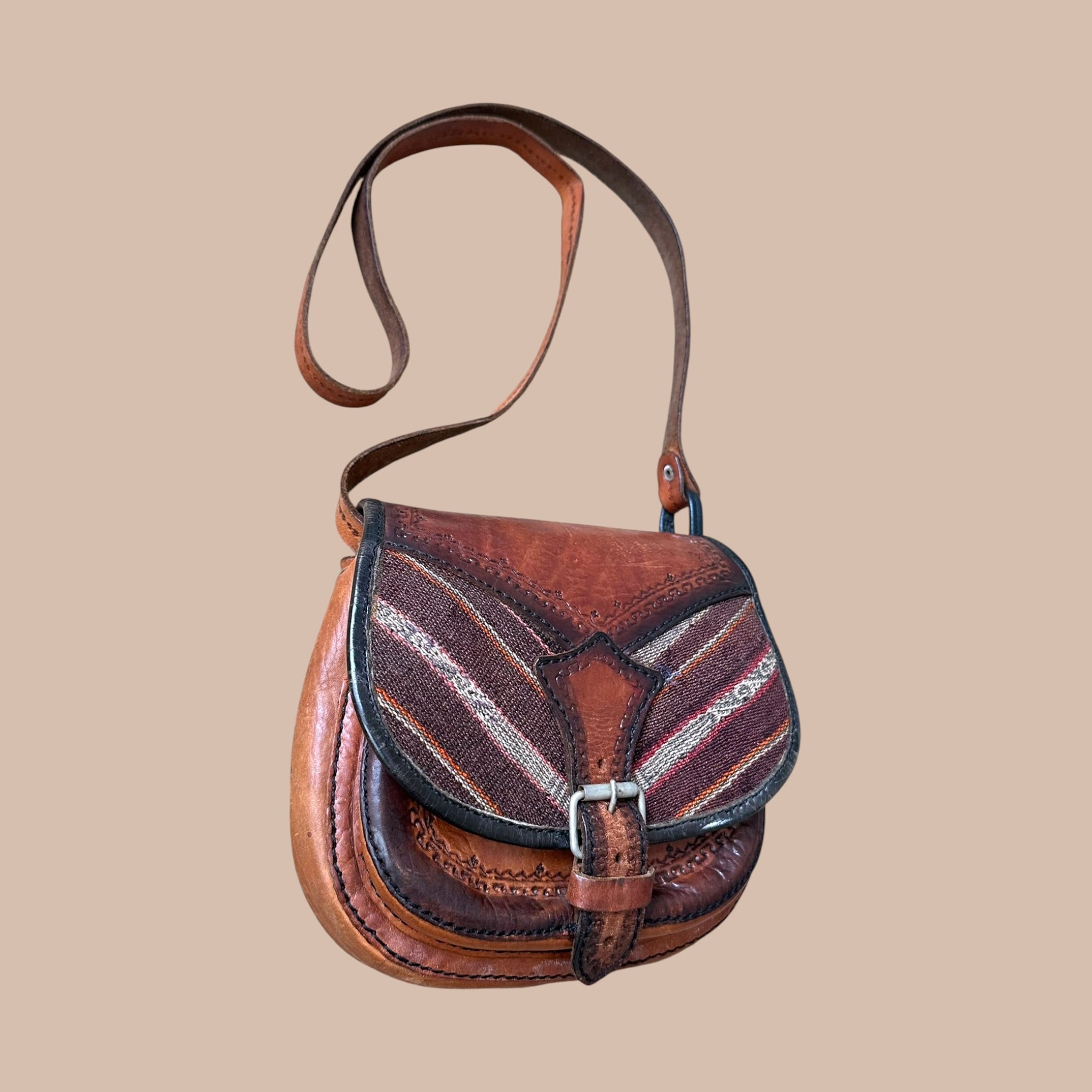 Vintage nahkalaukku Bloomy Moon
