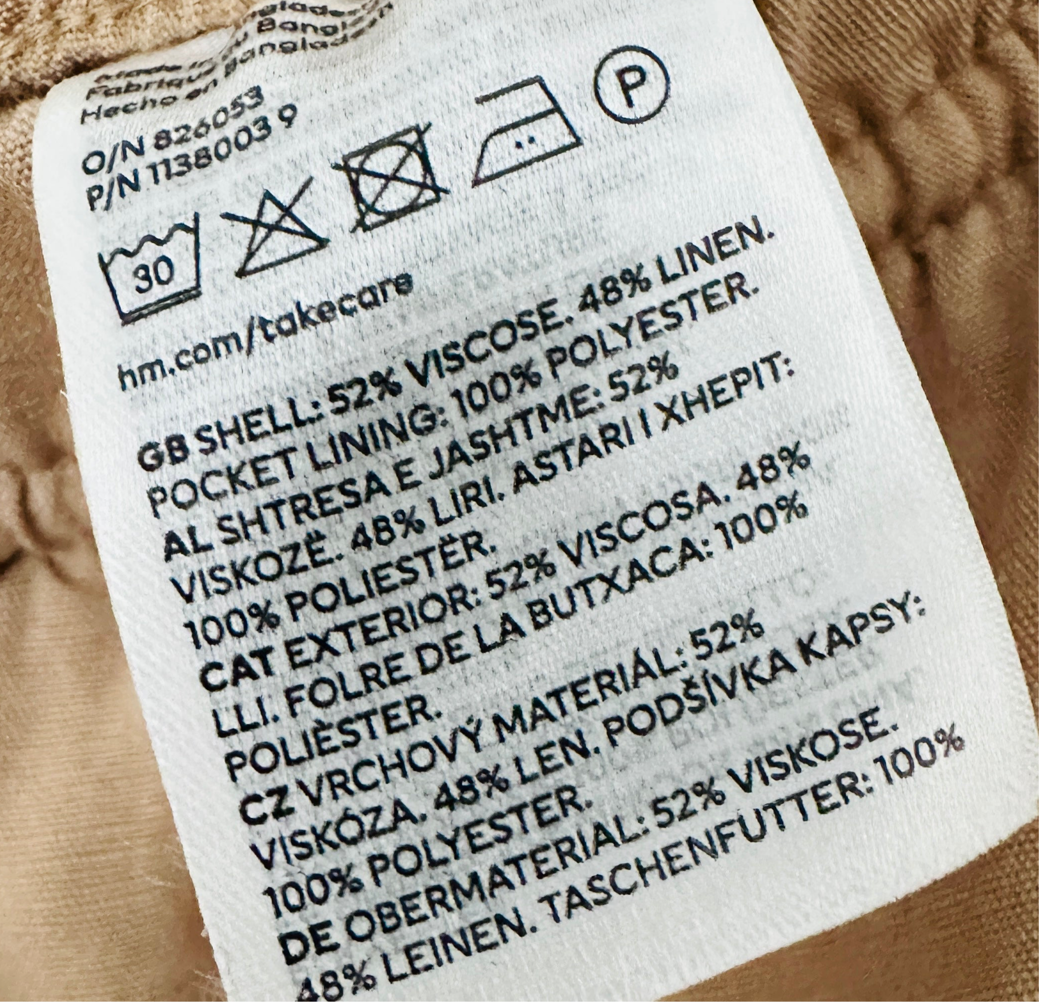 H&M pellava-viskoosi housut XS-S Bloomy Moon