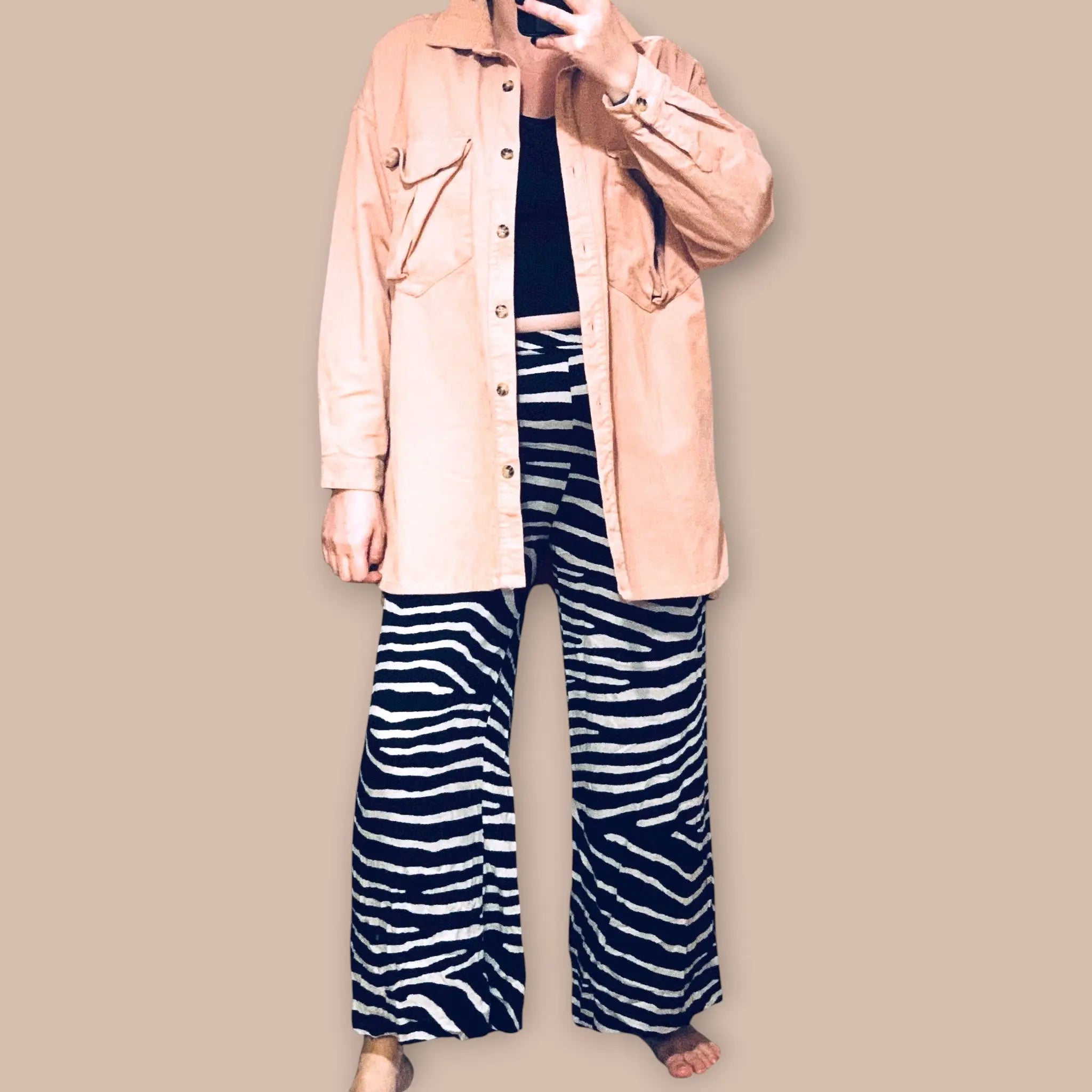 Pull&Bear vakosamettipaita M-XL Bloomy Moon