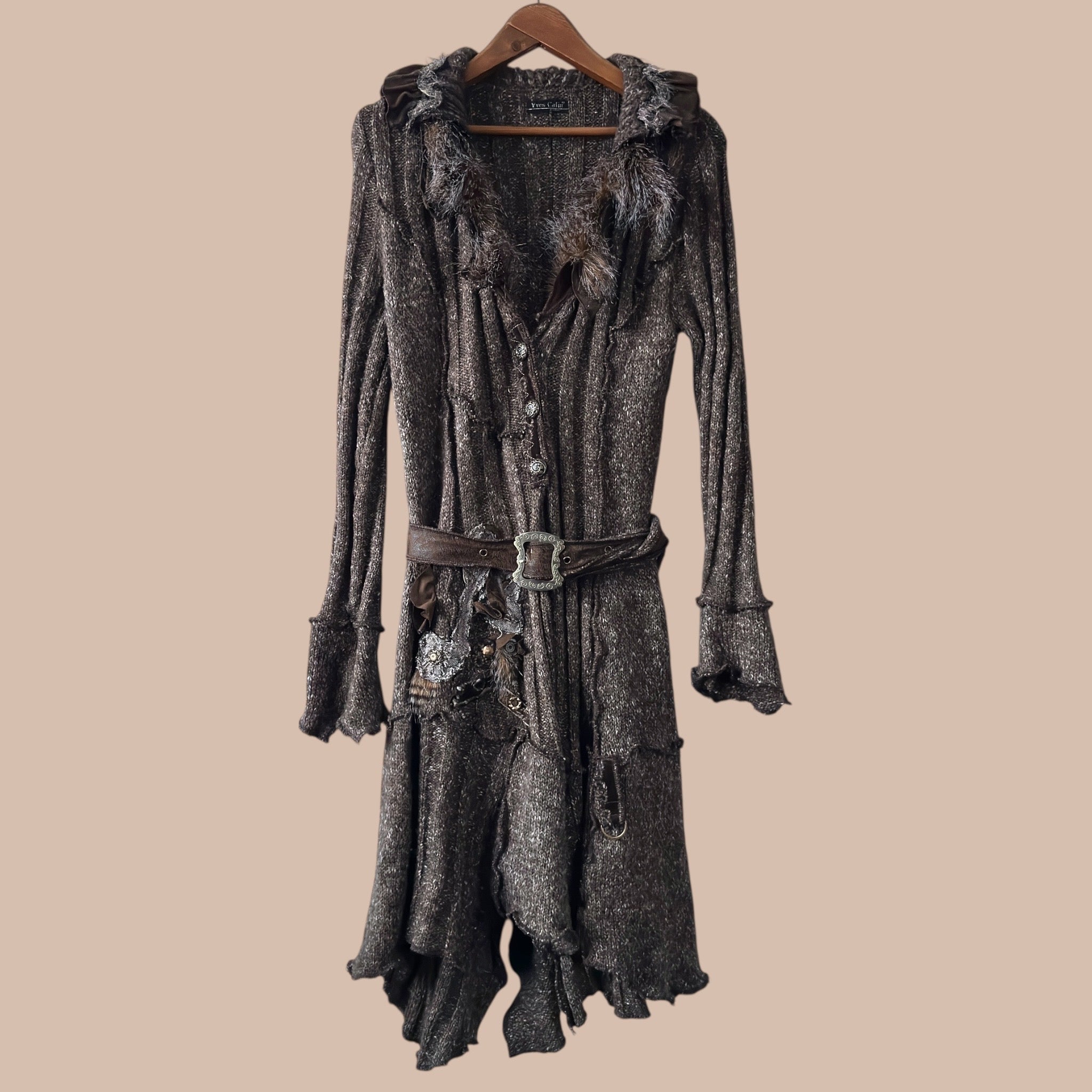 Yves Calin vintage neuletakki M/L Bloomy Moon