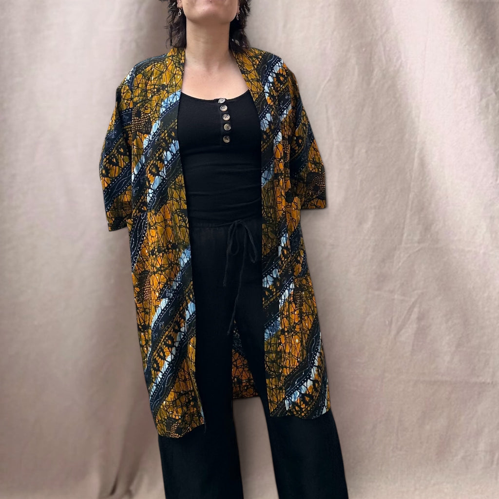 Afrikkalainen kimono (freesize) Bloomy Moon