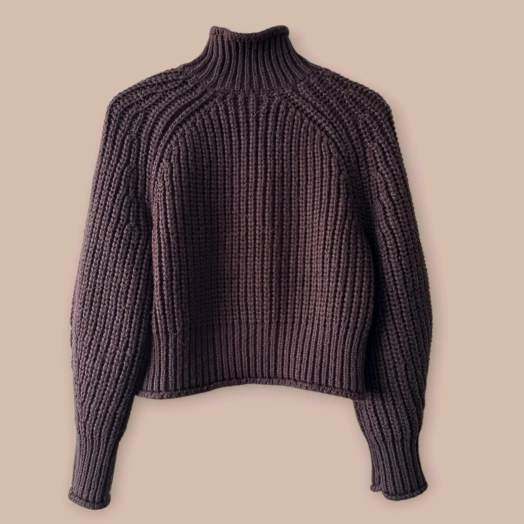 H&M ruskea crop neule L Bloomy Moon