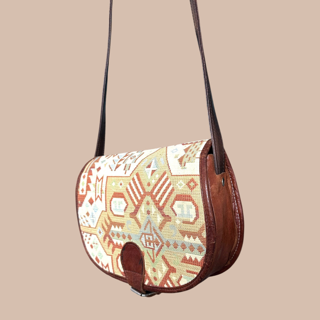 Vintage nahkalaukku Bloomy Moon