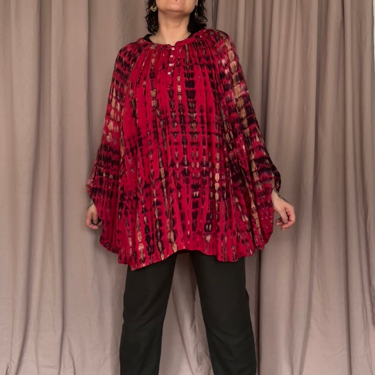 Oversize batiikkipaita 34-50