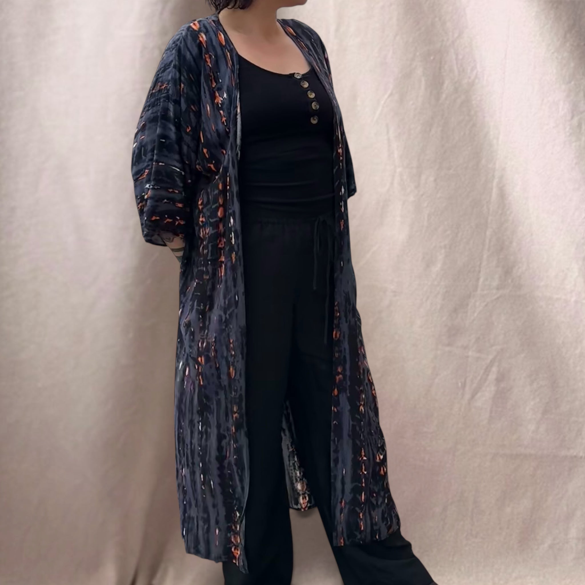 Pitkä kimono Bloomy Moon