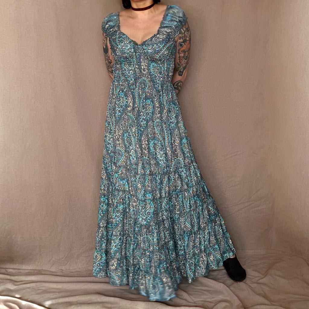 Intialainen maximekko XS-L Bloomy Moon