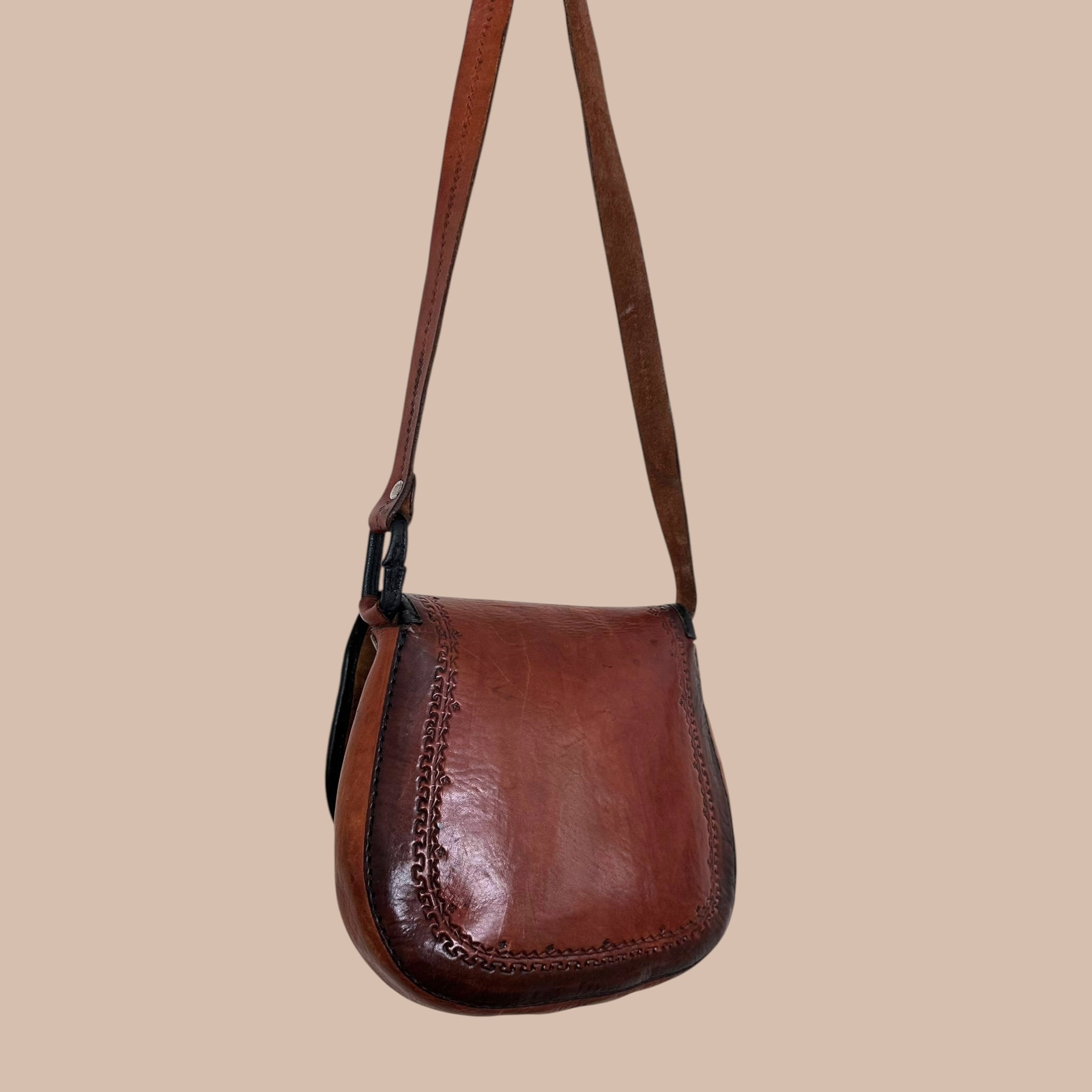 Vintage nahkalaukku Bloomy Moon