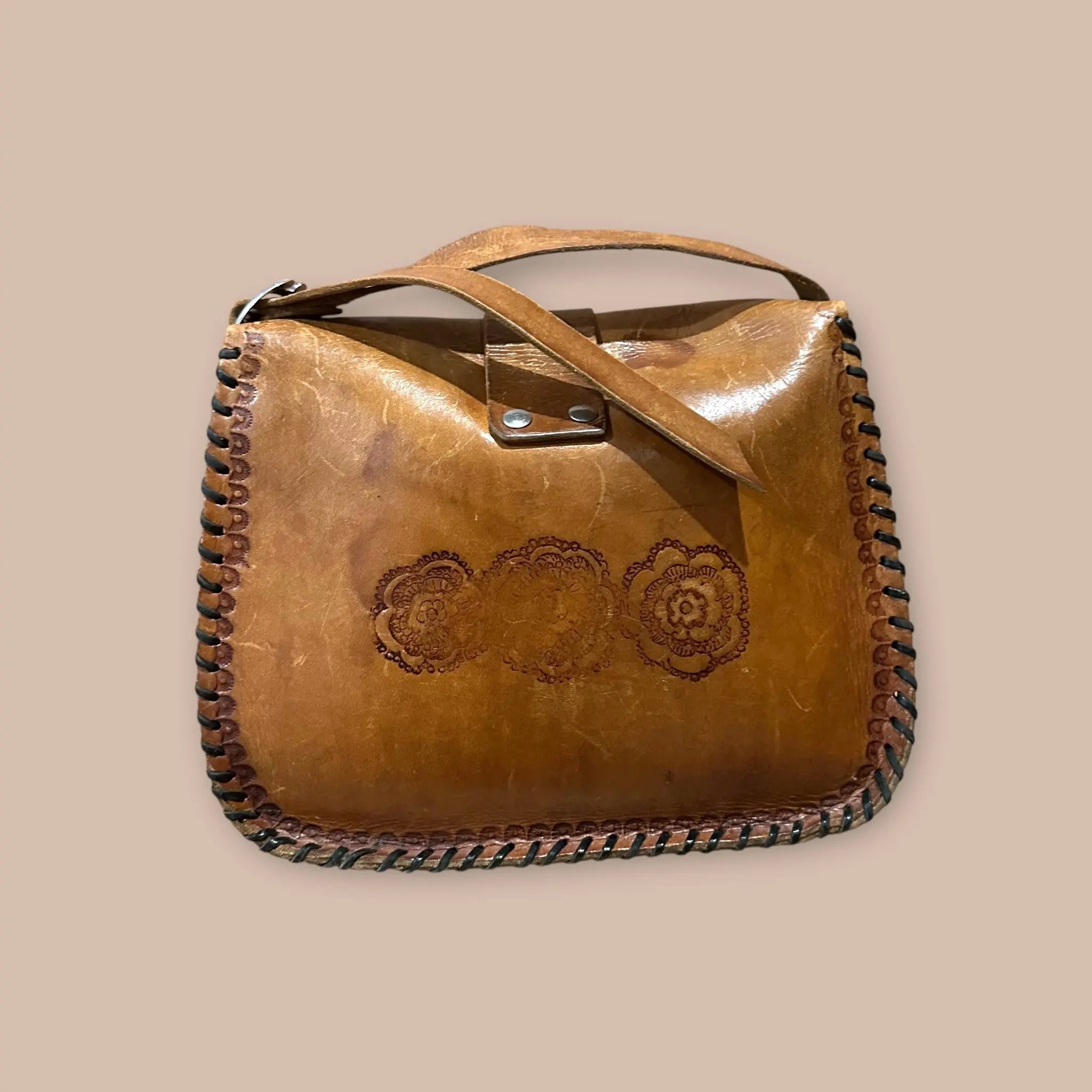 Vintage nahkalaukku Bloomy Moon