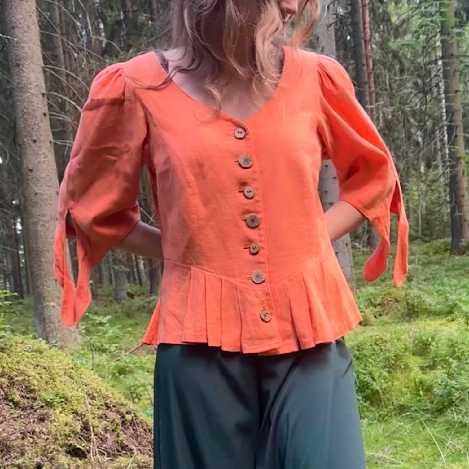 Country Line pellavajakku M-L Bloomy Moon