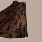 Laskostettu viskoosihame 38 Bloomy Moon