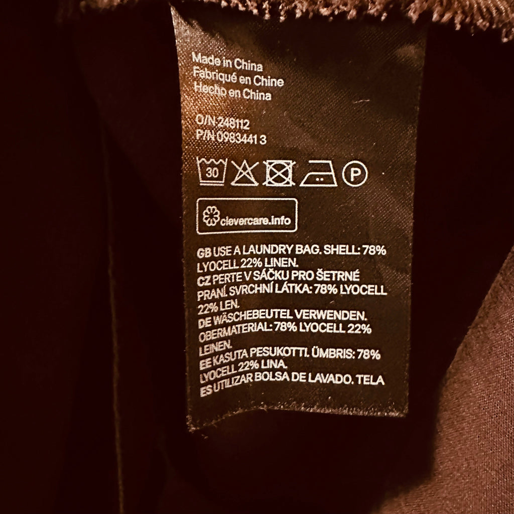 H&M ruskea maksimekko M Bloomy Moon