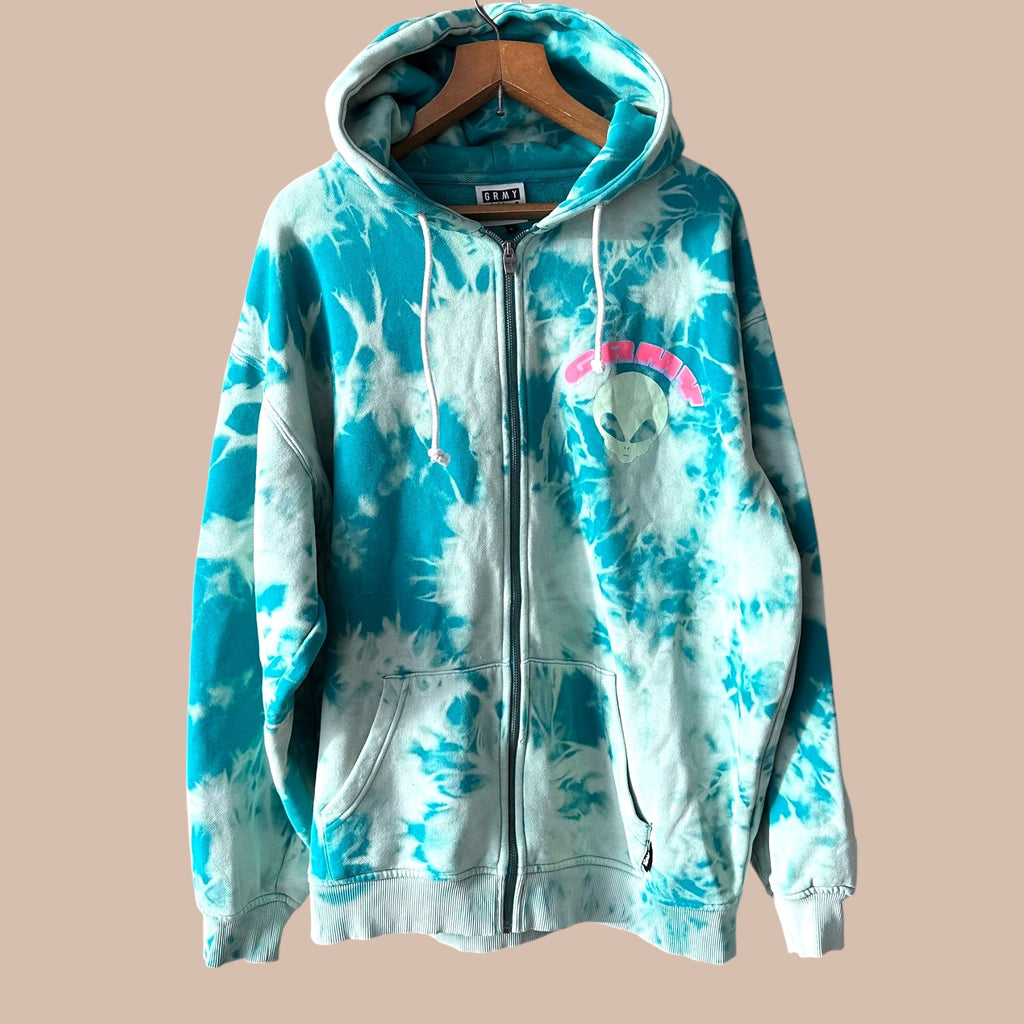 Grimey Alien-huppari L Bloomy Moon