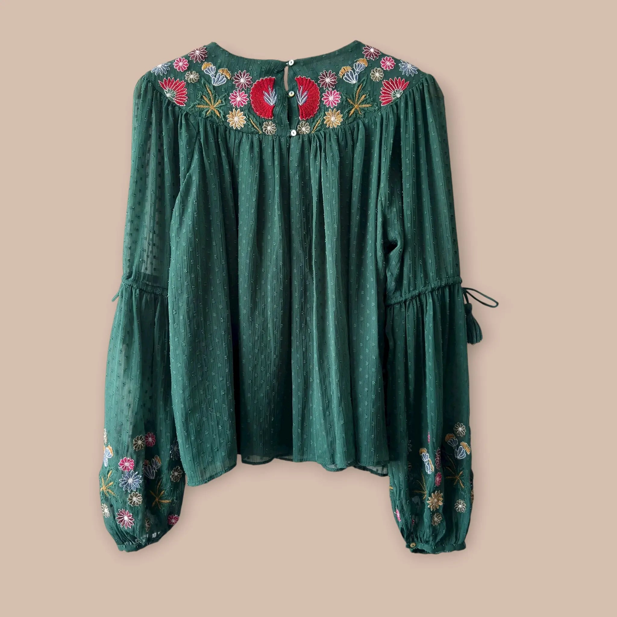 Zara kirjailtu paita S Bloomy Moon