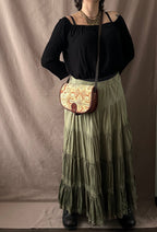 Vintage nahkalaukku Bloomy Moon