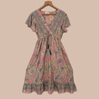 Intialainen silkkimekko S-L Bloomy Moon