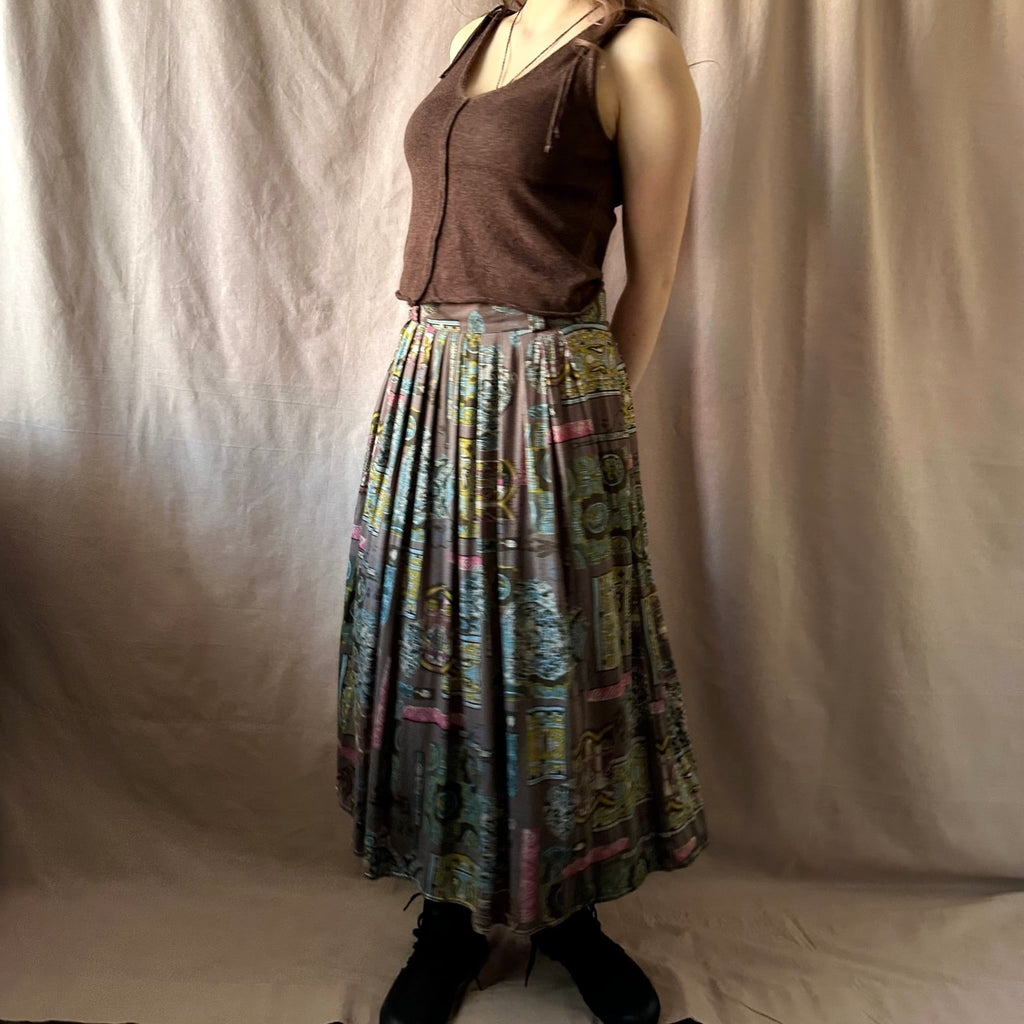 Vintage viskoosihame 40 Bloomy Moon