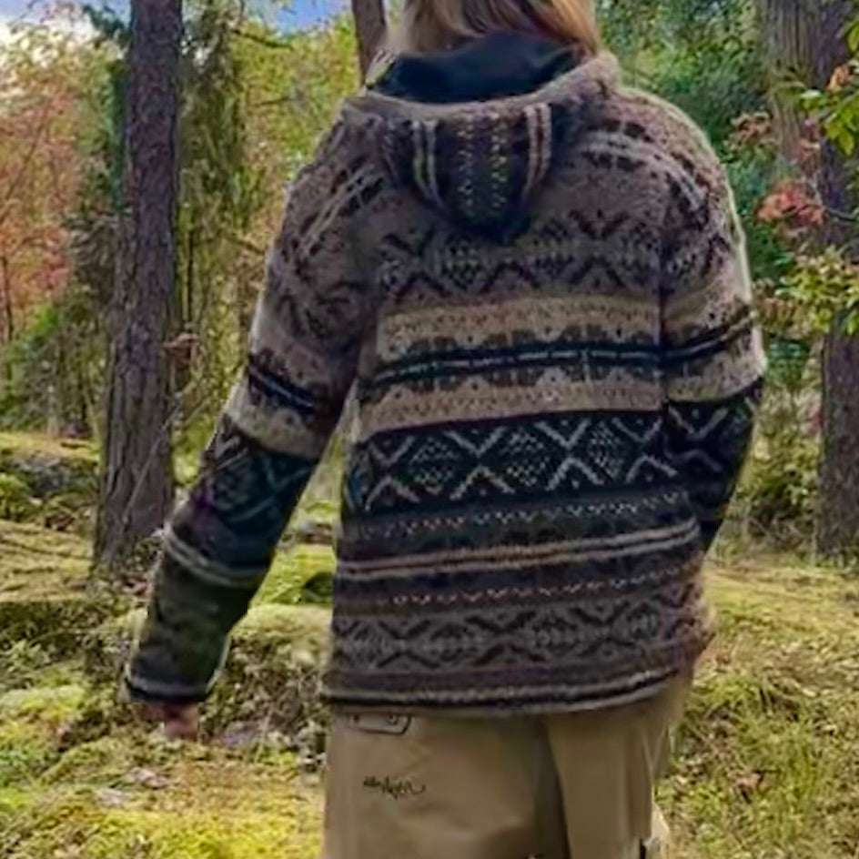 Fleecevuorinen villahuppari M/L