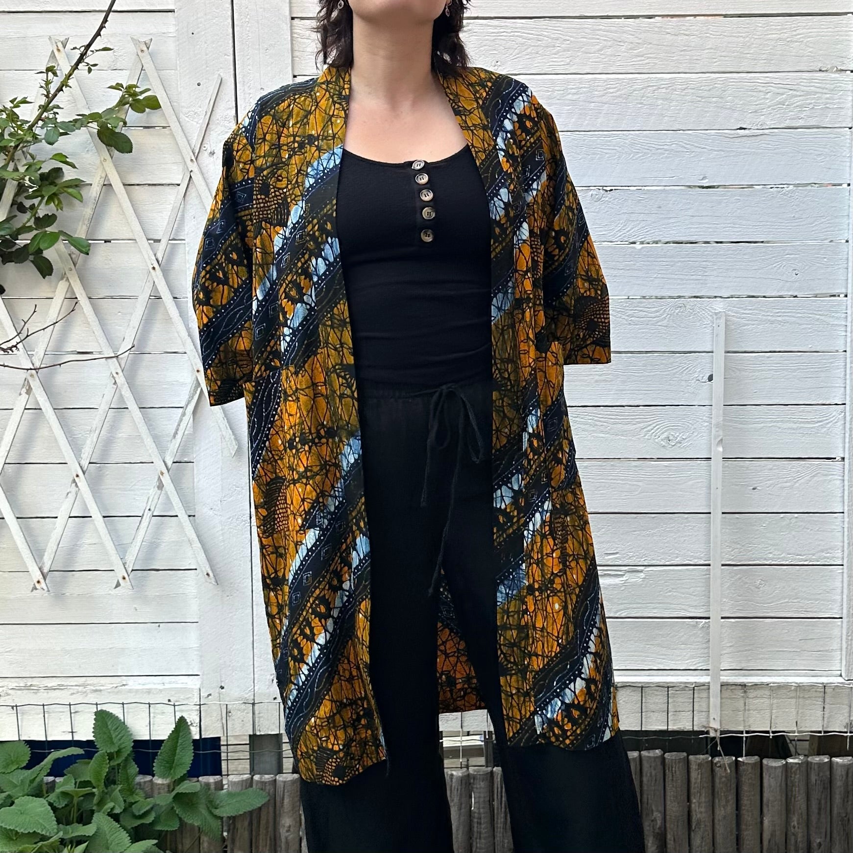 Afrikkalainen kimono (freesize) Bloomy Moon