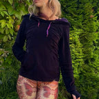 Violetti velourhuppari Bloomy Moon