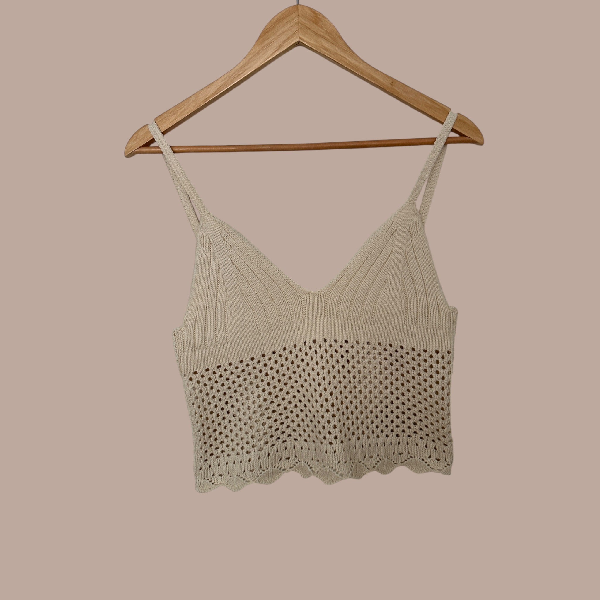 Sinsay virkattu toppi S Bloomy Moon