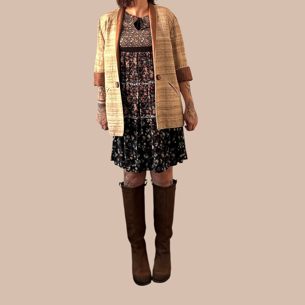 Kirsten Krog silkkijakku L Bloomy Moon