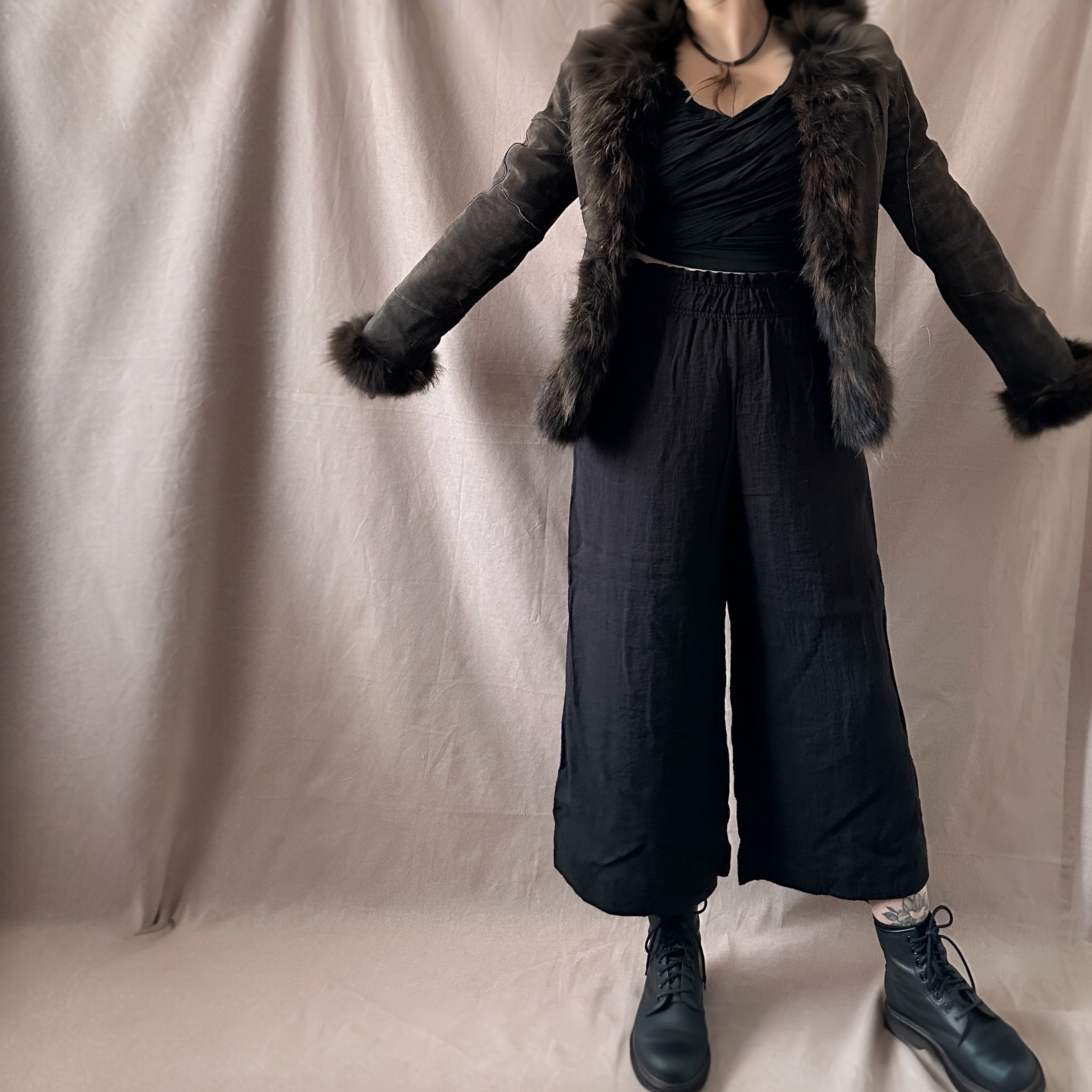 NafNaf vintage mokkatakki M/L Bloomy Moon