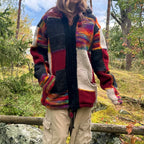 Villainen patchwork takki L/XL