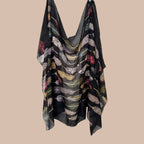 Sulkakuvioinen huivi Bloomy Moon