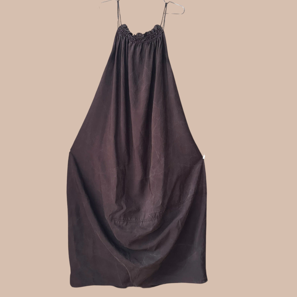 H&M ruskea maksimekko M Bloomy Moon