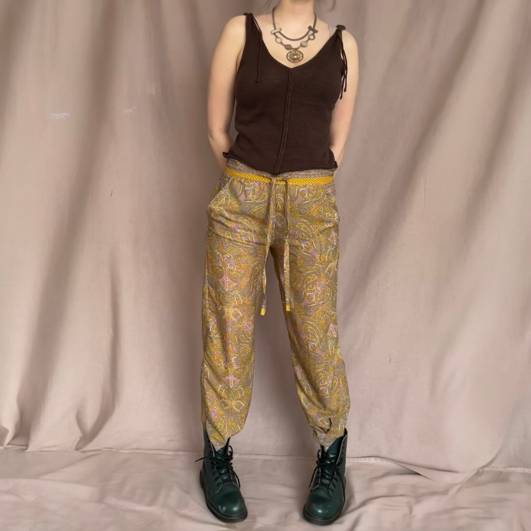 India Town silkkihousut XS-M Bloomy Moon