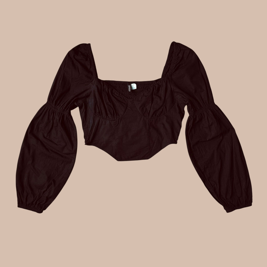 H&M cropattu paita 42 Bloomy Moon