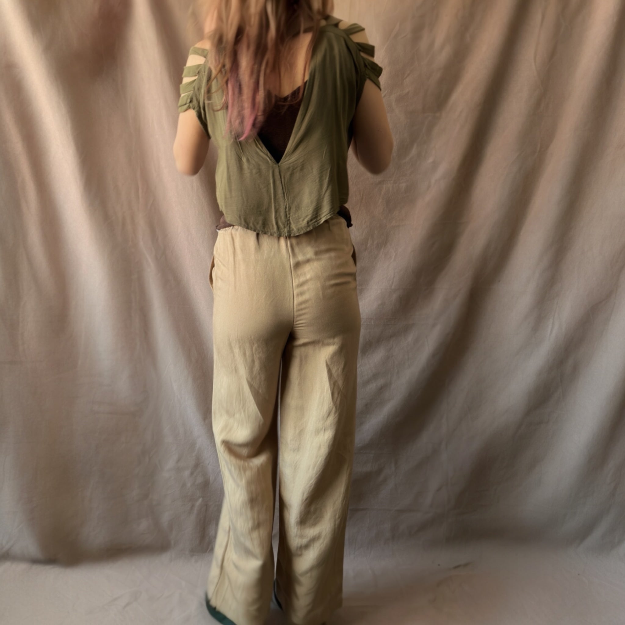 Vihreä liivi S-L Bloomy Moon