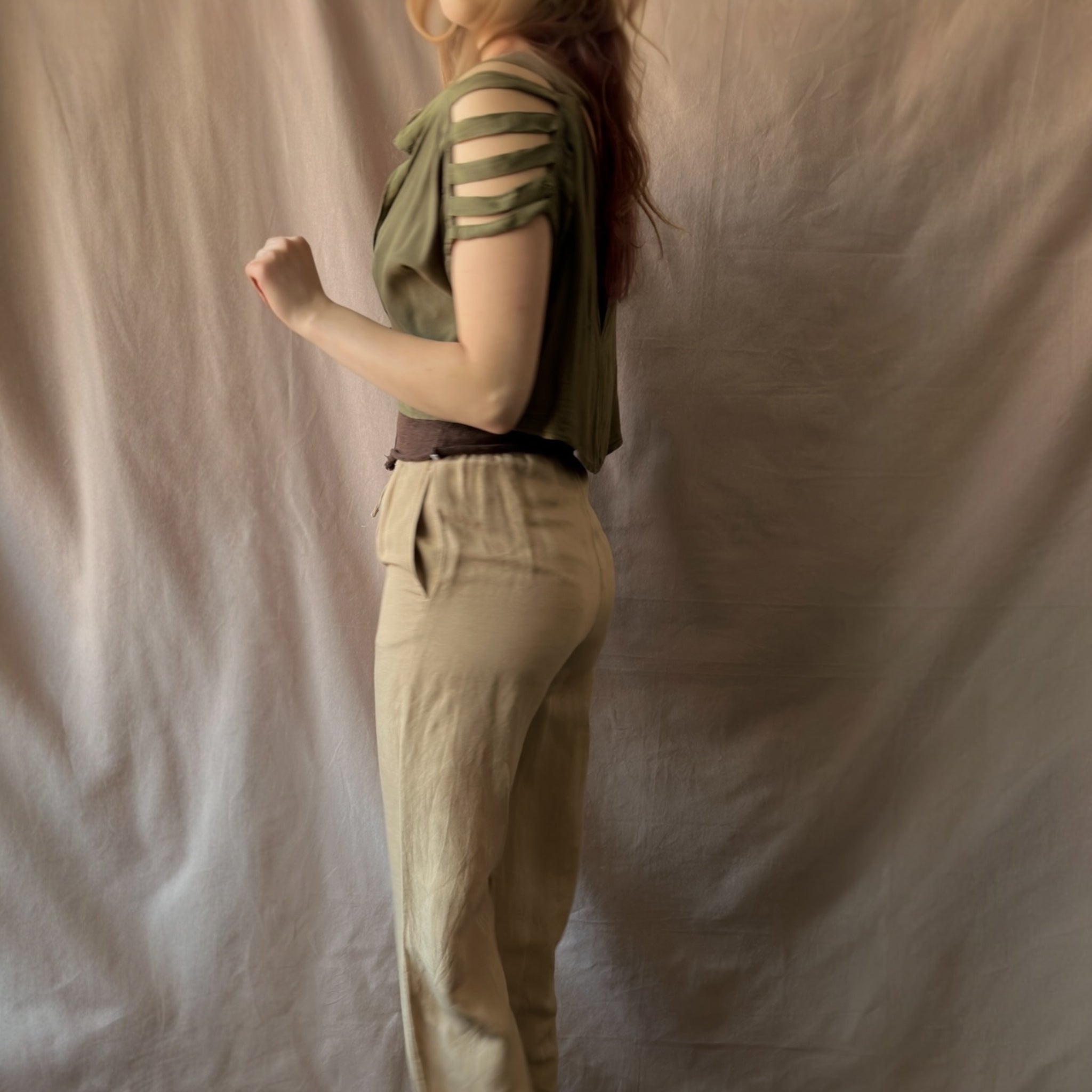 Vihreä liivi S-L Bloomy Moon