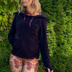 Violetti velourhuppari Bloomy Moon