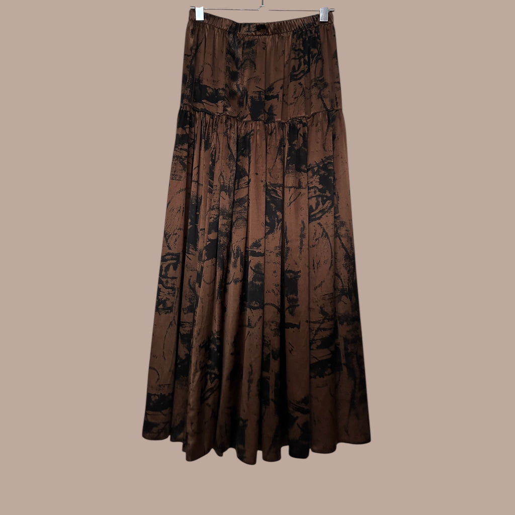 Laskostettu viskoosihame 38 Bloomy Moon