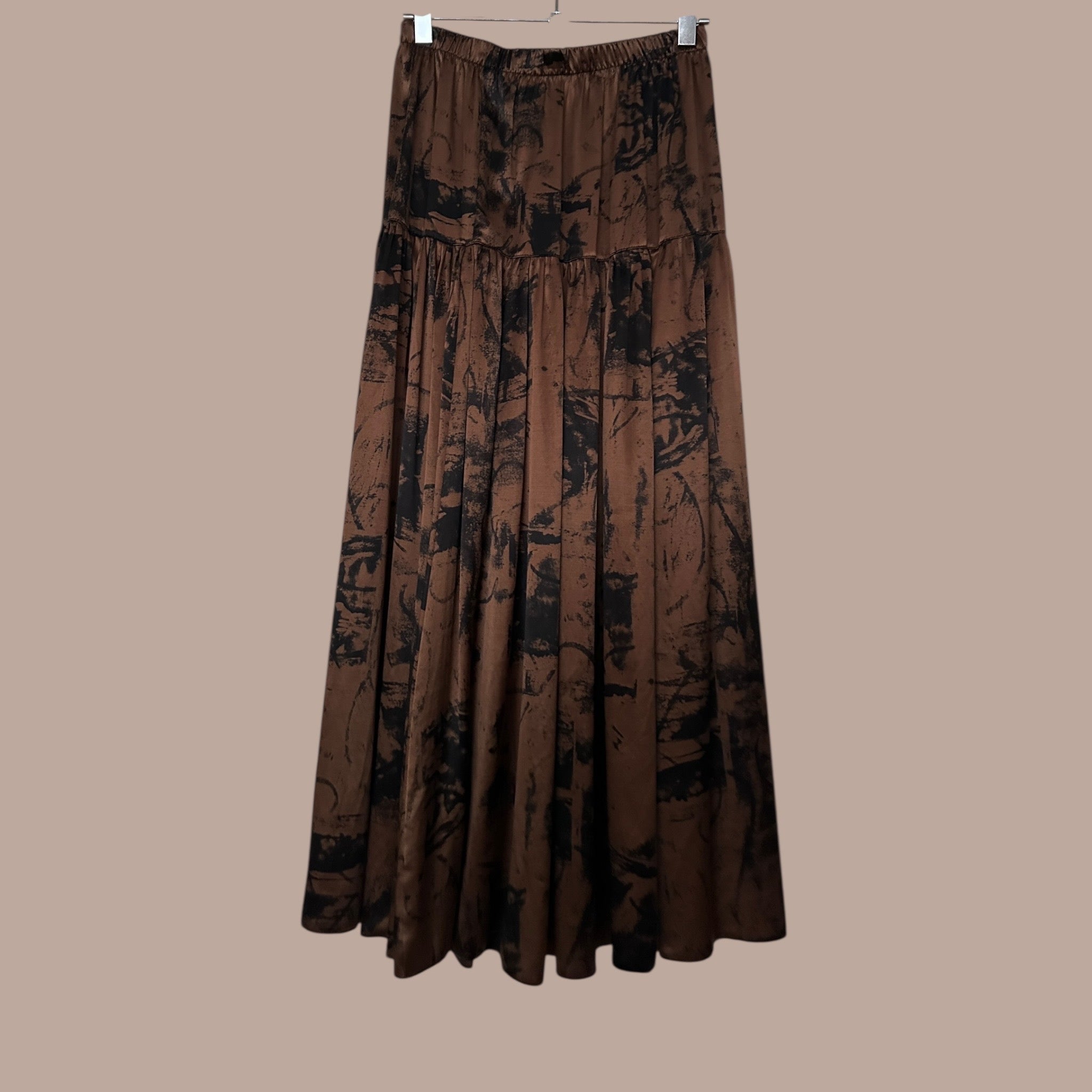 Laskostettu viskoosihame 38 Bloomy Moon