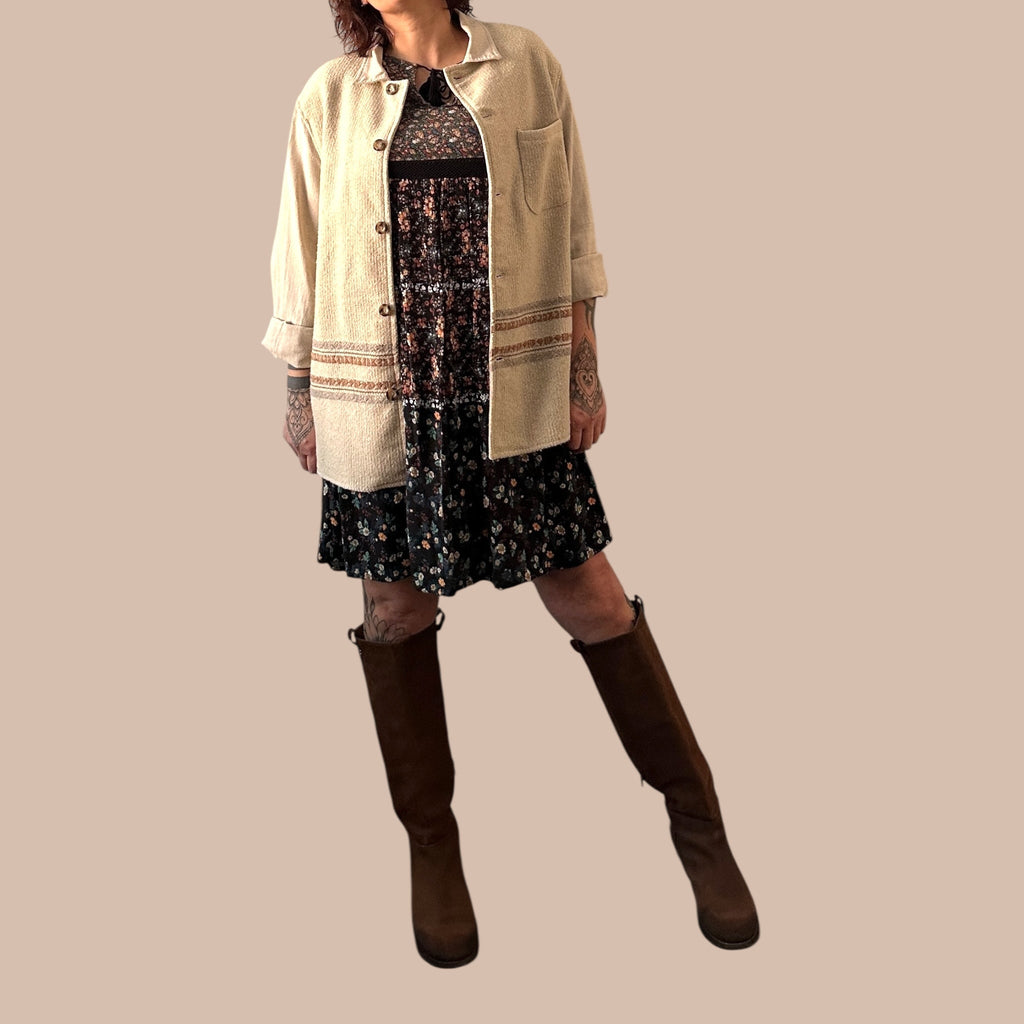 Aro Attero vintage paitatakki L Bloomy Moon