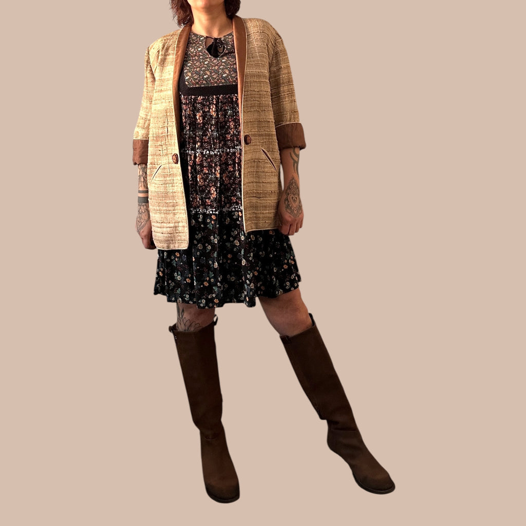 Kirsten Krog silkkijakku L Bloomy Moon